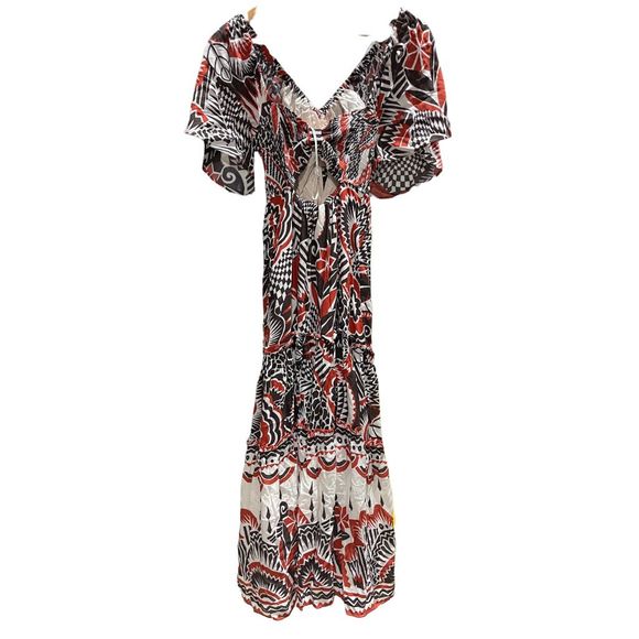 New Anthropologie Tiered Maxi Dress Size XS - Picture 5 of 8